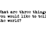 Three Things Game